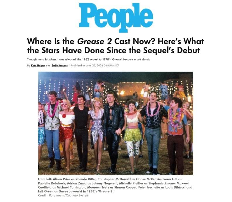 Alison Price People Magazine 2026 Grease 2 Stars Domaine Majou